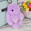 2019 new cute rabbit plush pendant lazy rabbit fur cute rabbit jewelry plush toys key chain backpack ornaments toys wholesale