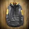 Heren Bomberjack Tiener Top Jassen voor Mannen Streetwear Jas Heren Jassen en Jassen Herfst Patchwork Grote Zak Capuchon