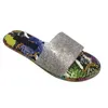 Kadın Glitter Elmas Düz Sandalet Yaz Ayakkabı Plaj Terlik Flip-Flop Kaymaz XRQ881