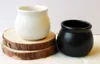 New Ceramic flower pot small plant pot bonsai planter mini round black white color indoor home garden decor