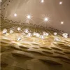 Luksusowy LED Crystal Heart Shape Chandeliers 1 ~ 36head Lampa wisząca do schodów Hall Hall Mall z LED G4 Lampy DIY Sufit Drop Lighting