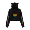 LGBT Pride Kawaii Crop Top Hoodie Love Wins Lésbicas Gays Bissexuais Engraçado Orelha de Gato Cortado Moletom Curto Com Capuz Pulôver Tops9606980