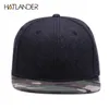 Hatlander Высококачественная шерстяная шерсть Caps Plain Camouflage Baseball Cap Men Men Wime Winter Hat Flat Brim Hip Hop Cap