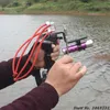 Kraftfull fiskeslingshot Archery Professional Fishing Slingshot set med pilfiske gummiband utomhusjakt skytte