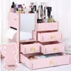 DIY träförvaringslåda Makeup Organiser smycken container trä låda arrangör handgjorda kosmetiska lagringslåda hela 6 stilar6951855