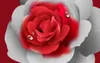 papel de parede clássico para paredes romântica Red Rose TV Background Wall Decoration Pintura