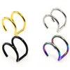 Anodized Stainless Steel Ear Cartilage Cuffs Colorful Septum Earrings For Women and Girls