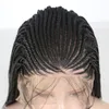 Lange Box Braids Geflochtene Perücken Hitzebeständige Perücke Leimlose synthetische Lace-Front-Perücke für Frauen mit Babyhaar Cosplay-Perücken8379164