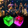 Secchiello per il ghiaccio a LED Colore RGB Doppio strato Quadrato Bar Secchiello per il ghiaccio per birra RGB Cambia colore Secchiello per vino ghiacciato durevole 3 5 L Per Bar253J1335550