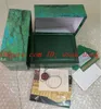 럭셔리 망/여자 녹색 시계 상자 원래 시계 상자 나무 종이 카드 지갑 케이스 손목 시계