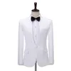 Nieuwe Hot Fine Red Groomsmen Bruidegom Tuxedos Mannen Past Bruiloft / Prom / Diner Beste Man Blazer Broek Set (Jas + Pants)