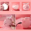 Śliczne lustro makijażu świni z małym wentylatorem LED LED Portable mini USB ładowanie lustra kieszonkowe ręczne mody kreskówkowe Pig Lustro Prezent 3346152