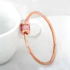 Vente en gros-Japon et Corée du Sud plaqué or rose 18 carats pierre de glace éléphant bracelet breloques bracelet en acier au titane accessoires pour femmes