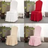 11 färger solid stol kjol kåpa för bröllopsfest dekor bankett stol slipcover spandex elastisk stol täcker pläterad kjol säte