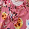 Nouveau-né bébé garçon fille Swaddle Wrap couverture à manches longues sac de couchage + bandeau ensemble Floral automne vêtements de nuit pépinière literie M2137