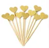 Nouvelle arrivée à la main Lovely Heart Cupcake Toppers, décorations de douche de bébé fille, fournitures de fête décoration de fête de mariage d'anniversaire