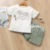 27 ans enfants bébé filles t-shirt topsshorts pantalons vêtements tenues 2pcs ensemble filles tenues enfants costume enfants été boutique vêtements''gg''066D