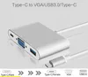 USB 3.1 Typ C till VGA USB 3.0 PD Type-C till VGA + USB 3.0 + PD Multiport Charger Adapter för MacBook Smart Phone 20PCS / Lot