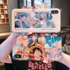 Luxus blau Licht Cartoon One Piece Cover Case für iPhone X XR XS Max 11 Pro 8 7 6 s Plus Anime Luffy Sauron weiche Silikon Co9534043