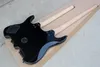 Factory Custom Double Neck BlackBlue Electric Guitar met 46 Strings Bassblack HardwarerOSewood Maple fretboardOffer Customiz4187453