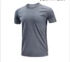 スポーツフィットネスTシャツメンズフィットネス服高弾性、温度吸収、汗吸収、ラウンドカラー半袖トップ