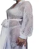 Laço do casamento roupões V-neck manga comprida Appliqued cetim Sash Mulheres Camisola Andar de comprimento Custom Made baratos Pijama nupcial Robe