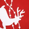 Weihnachtsbaumrock Sackleinen Material Baumwolle Rüsche 80 cm 122 cm Gestickte Home / Hotel Dekoration Elk Weihnachten Lieferungen