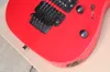 Red Body Electric Guitar with Tremolo Bridge,Black Hardware,Maple Fingerboard,HSH Pickups,can be customized