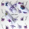 Hot 50 Sheets/lot Pink Flower Water Transfer Slider for Manicure Nail Art Decoration Nail Sticker