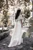 Beach Bohemian Country Full Lace Dresses 2019 Plus Size Boho Bridal Vestidos de Novia bröllopsklänningar en linje från axeln 0510