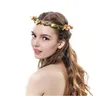 20st Bohemian Flower Headband Floral Garland Crown För Bröllop Brud Bridesmaid Head Decor, Nice Headdress Holiday Wreath Hårprydnad