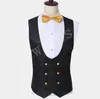 Beau Un Bouton Garçons D'honneur Châle Revers Marié Tuxedos Hommes Costumes Mariage / Bal / Dîner Meilleur Homme Blazer (Veste + Pantalon + Cravate + Gilet) W157