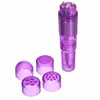 1PCS 4 Interchangeable Tips Waterproof Mini Full Body Massager Relieve Stress Travel Pocket Rocket Vibrator Sex Toys for Women C18112801