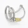 Male Stainless Steel Device Belt Lockable Cock Cage Penis Rings With Urethral Plug Catheter Restraint Bondage Toys SH1907274220436
