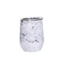 Marble wine glasses 12oz Wine Tumbler stainless steel tumble double wall Vacuum insulated tumblers With Lid Travel cup wine glass