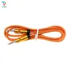 100pcs/lote novo 3.5 Auxiliar Cable Audio Cable Nylon Nylon Bamboo Male Aux cabo Cabo para MP3/alto -falante/carro Supção por atacado