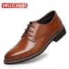 Hot Sale-2020 Nowy Wysokiej Jakości Prawdziwej Skóry Mężczyźni Buty Brogues, Lace-Up Bullock Business Mężczyźni Oxfords Buty Mężczyźni Dress Buty