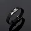 American Protest I Can't Breathe Silicone Stainless Steel Black Elbow Bracelet New Arrival Black Power Jelly Bracelet11