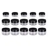 50 stks 2G / 3G / 5G / 10G / 15G / 20G Plastic Clear Cosmetic Jars Container Black Lid Lotion Fles Fials Face Cream Sample Pots Geldozen