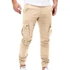 Men's Pants Mens Autumn Winter Casual Loose Trouser Cargo Slim Fit Fashion Combat Zipper Bottom Army Male