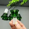 Grön diamant glas bubbla huvud cigarett tillbehör grossist bongs oljebrännare rör vattenrör glasrör oljeplattor rökning