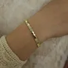 bolha Atacado-Gold pulseira aberto braçadeira para as mulheres senhora simples jóias dom clássico banhado a ouro jóias da moda