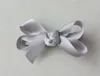 20pcs mini hair accessories satin ribbon bows clips covered lined Double Prong Duckbill Alligator Hairpin Boutique Baby Girl headwear FJ3238