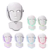 7 Färger Elektriska LED Facial Face Masks Machine Light Therapy Acne Mask Neck Beauty