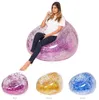 3 Farben 100cm aufblasbares Sofa Bunte Glitters Luftmatratze Strandliege Faule Schlafsack Erwachsene Kinder Pool Spielzeug Air Sofas