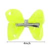 4inch jelly hair bows girls hair clips cute fashion kids barrettes baby girl hair accessories baby BB clip designer hairclips