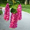 Artificial flowers 110 cm Encrypted White Garden Wedding Wisteria decoration Vine indoor outdoor Country party Prom One lot 12 Pi3251774