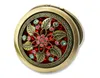 MINI POCKE RETRO VINTAGE VINTAGE BUTPULFLOWERPEACOCK MAVALUP COSMETIC POCKET COMPACT MIRROIR DE L'EXPACLIND DHL 2559521