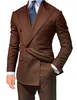 Hot Koop Zwart Bruidegom Tuxedos Slim Fit Double Breasted Peaked Reverel GroomsMen Best Man Mannen Bruiloft Pakken (jas + Broek + Tie)