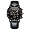 Reloj NIBOSI para hombre, reloj de vestir informal a la moda de lujo para hombre, relojes de pulsera de cuarzo del ejército militar con relojes de cuero genuino Strap2599